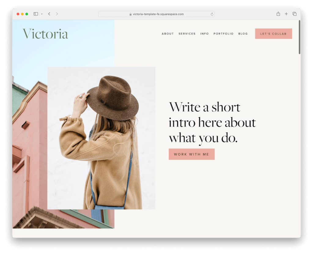 victoria squarespace tasarımcı şablonu