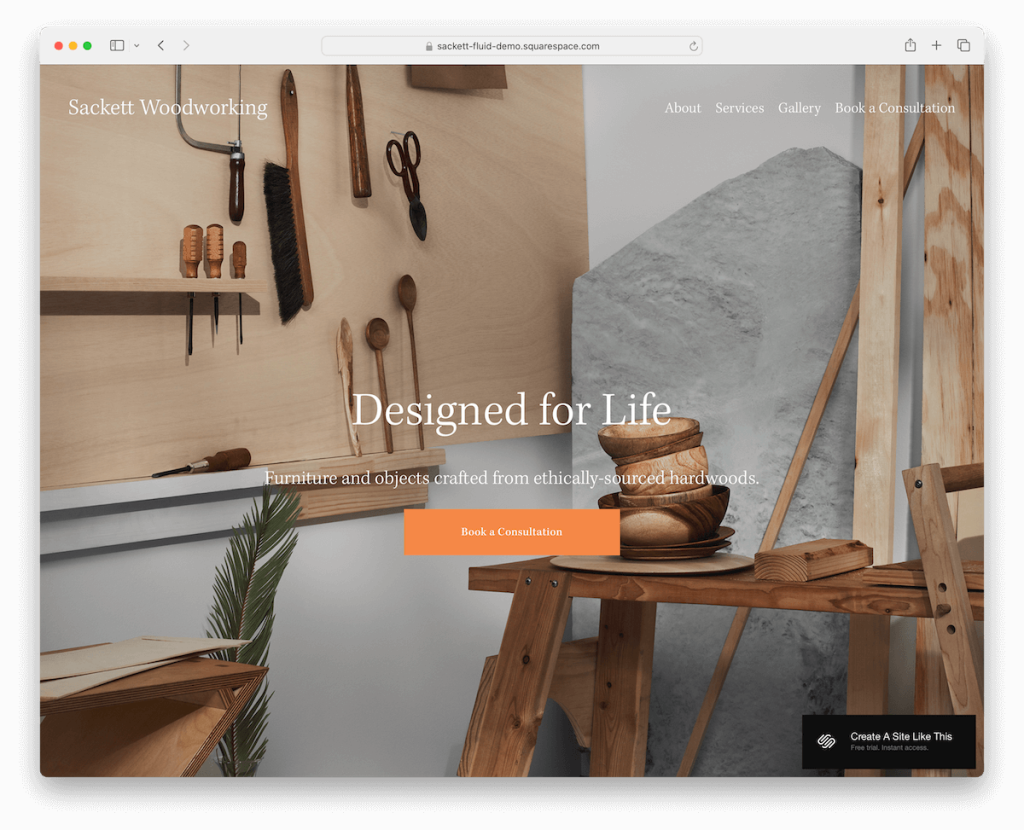 modelo de artista sackett squarespace