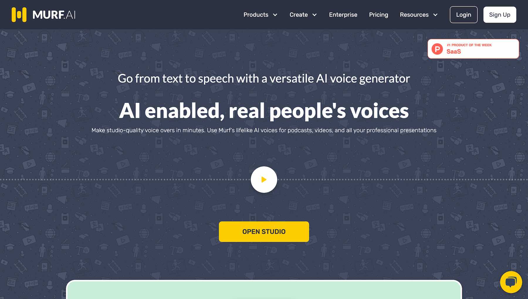 Screenshot der Murf.ai AI Voice Changer-Website
