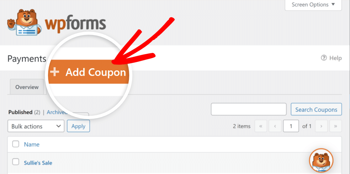add coupon option