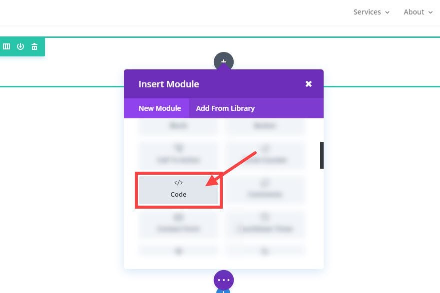 Divi의 코드 모듈
