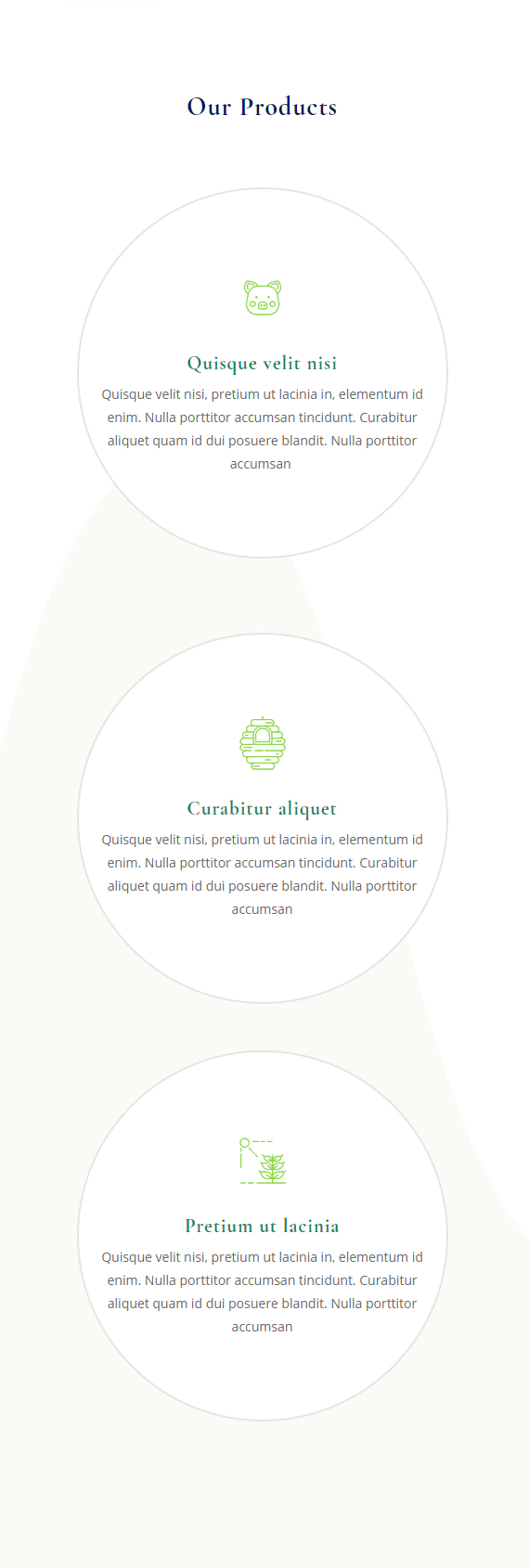 éléments circulaires divi