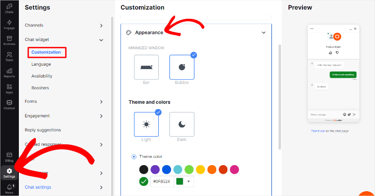 livechat-appearance-customization 