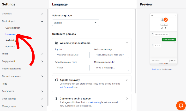 ライブチャットカスタマイズ言語 - IsItWP - 無料の WordPress テーマ検出ツール livechat language customization