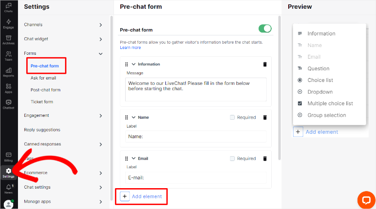 livechat-pre-chat-settings - IsItWP - 無料の WordPress テーマ検出ツール livechat pre chat settings
