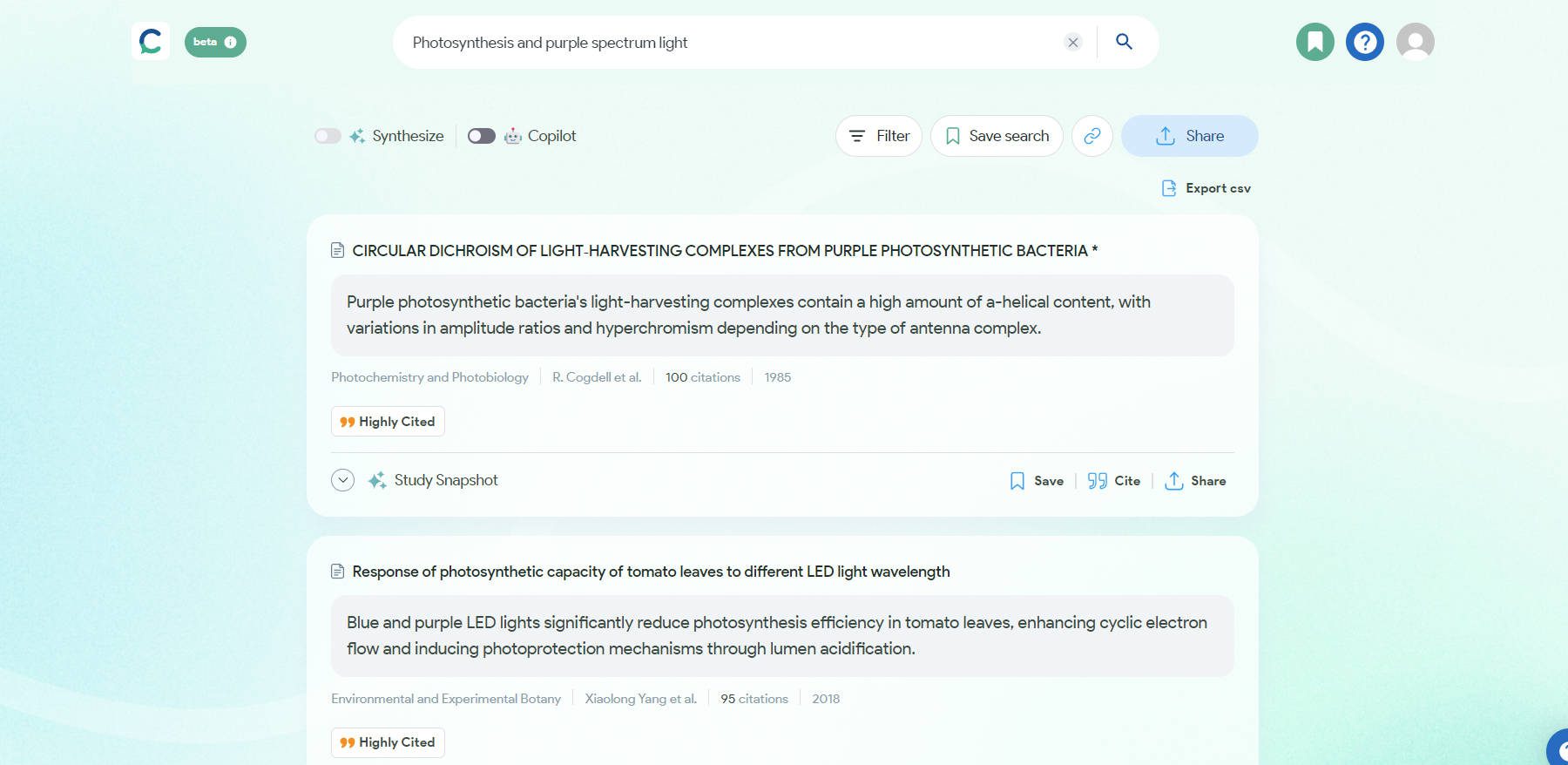 ฉันทามติ AI Chatbot - หน้าผลการค้นหาทางวิชาการ