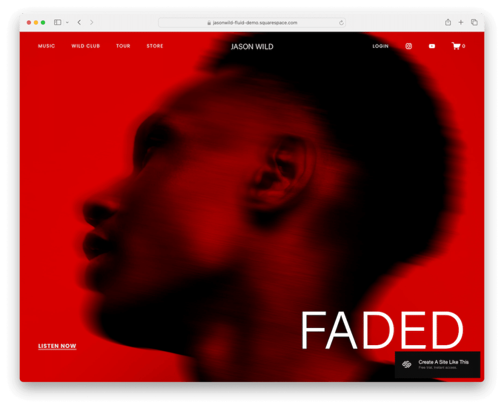 modello di musicista jasonwild Squarespace