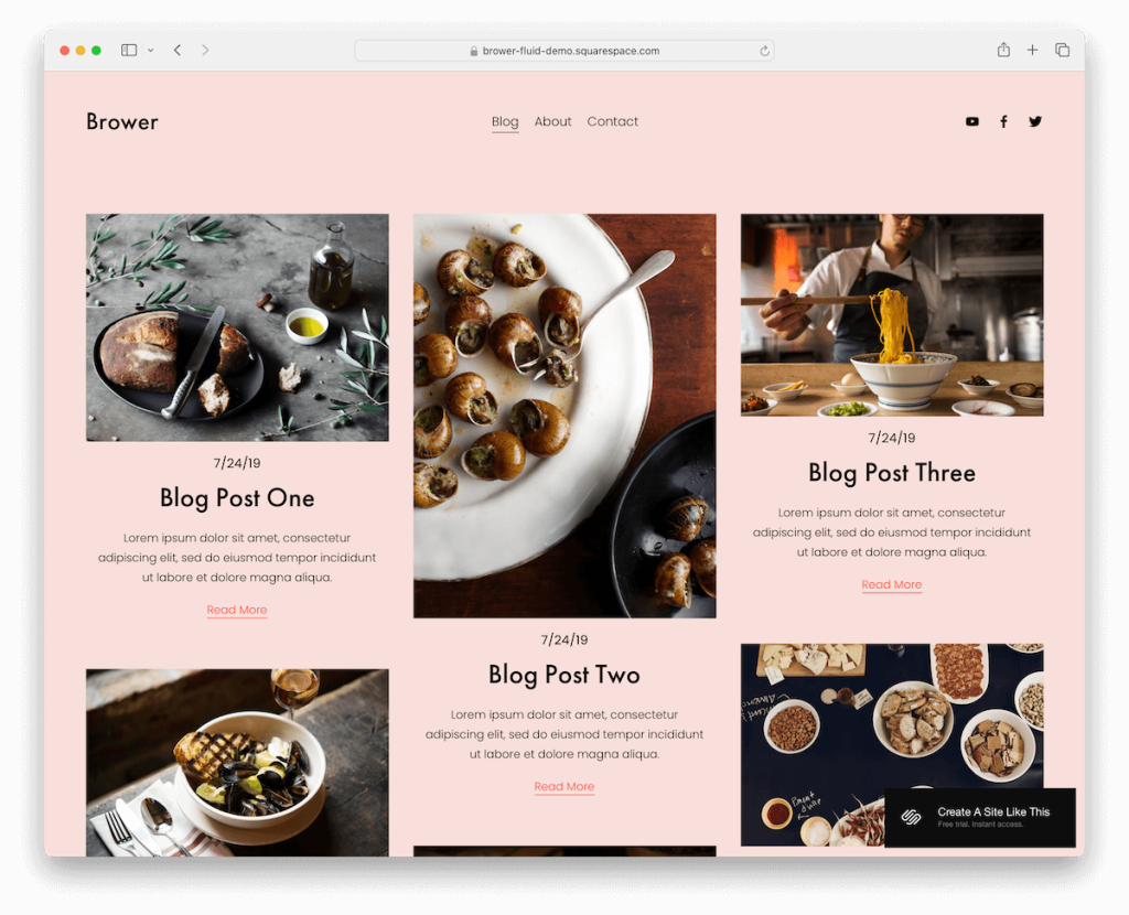 brower squarespace yazar şablonu