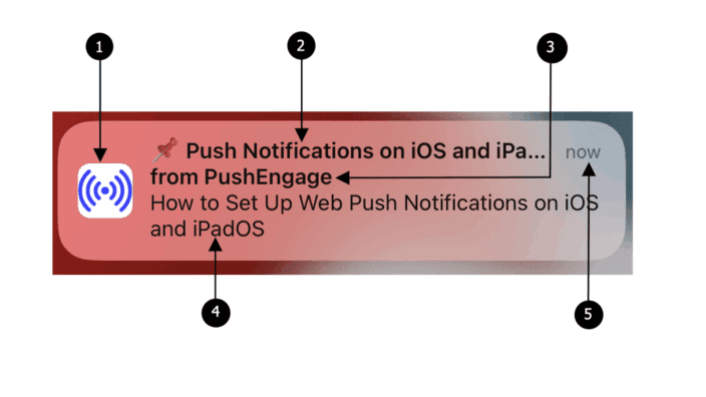 Componentes de notificación push web de iOS