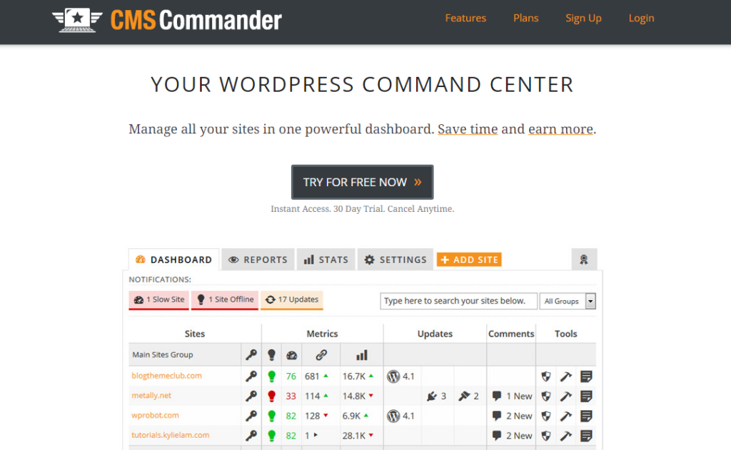 CMS Commander - أدوات إدارة موقع WordPress