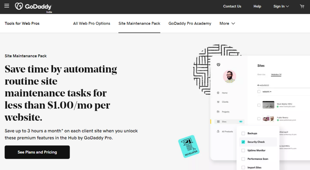 GoDaddy pro – WordPress-Site-Management-Tools