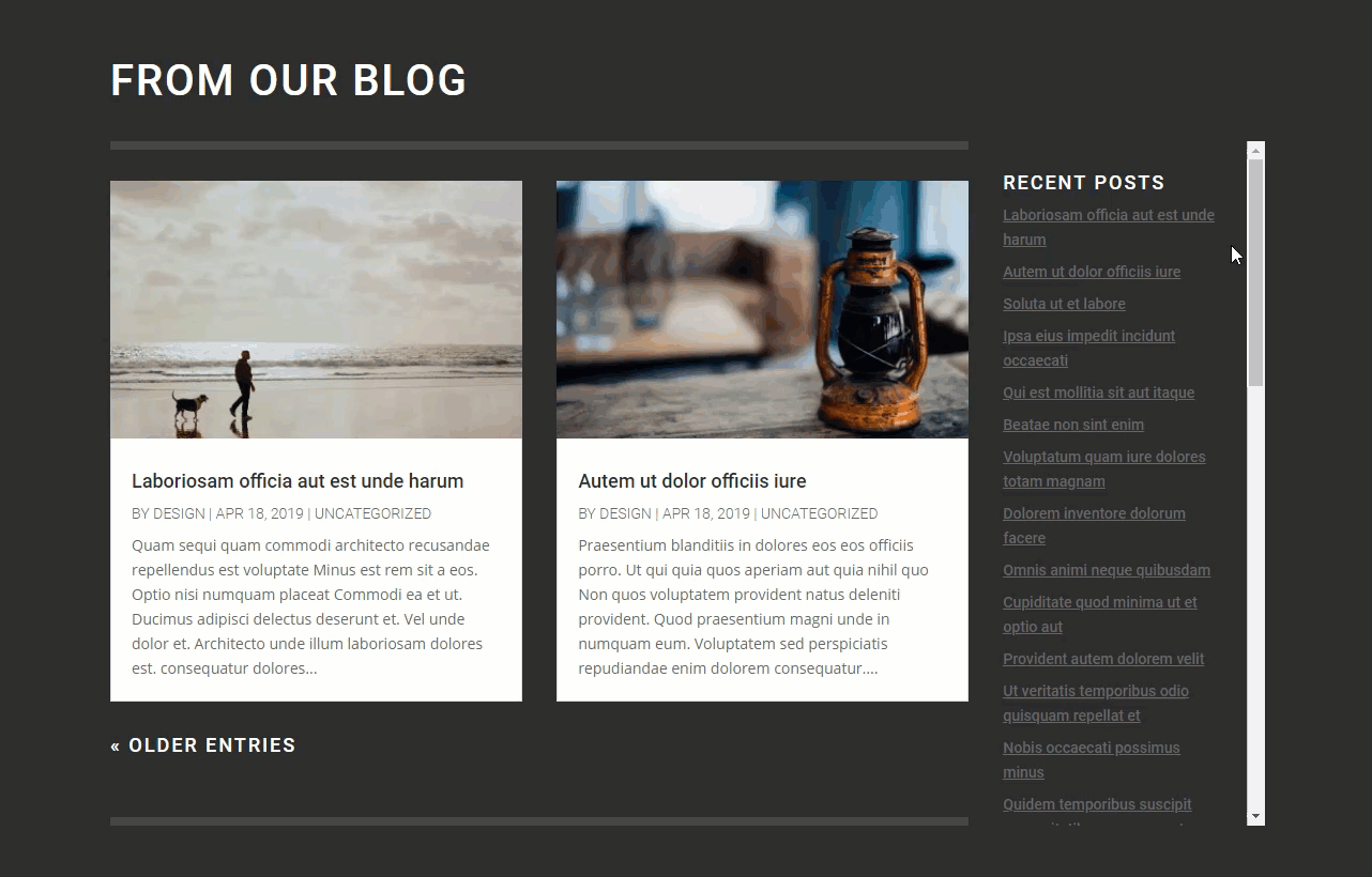 messages récents défilants