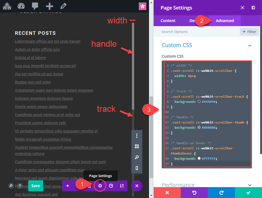messages récents défilants