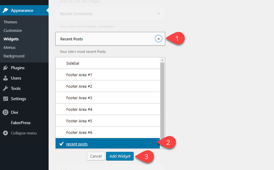 messages récents défilants