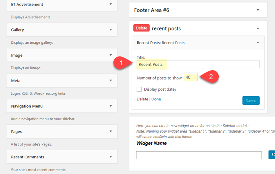 messages récents défilants