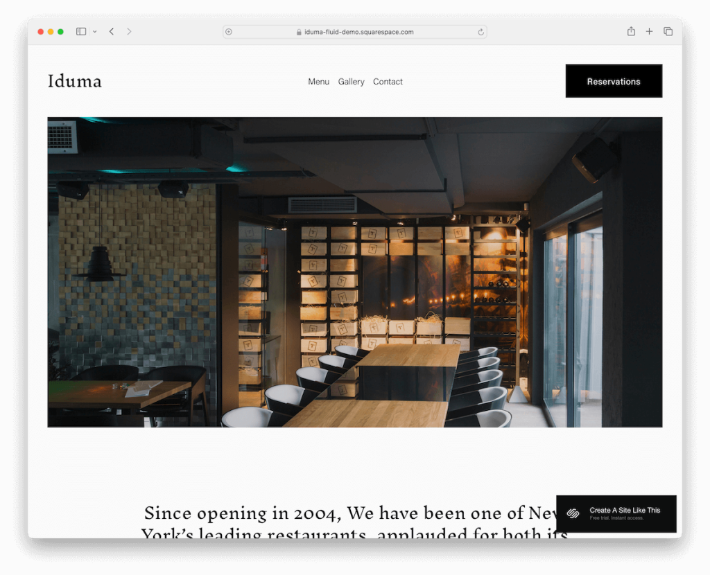 Modello di lusso iduma Squarespace