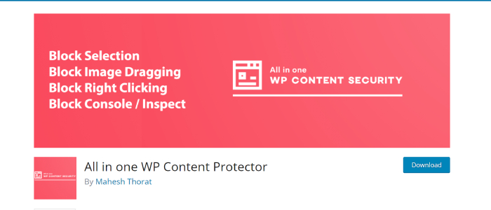 All in one WP Content Protector