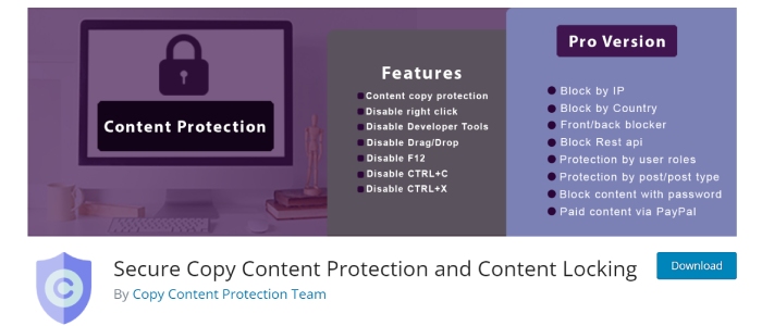 7 WordPress İçerik Koruma Eklentileri 2 Secure Copy Content Protection