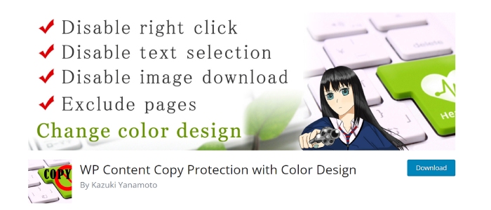 WP Content Copy Protection with Color Design
