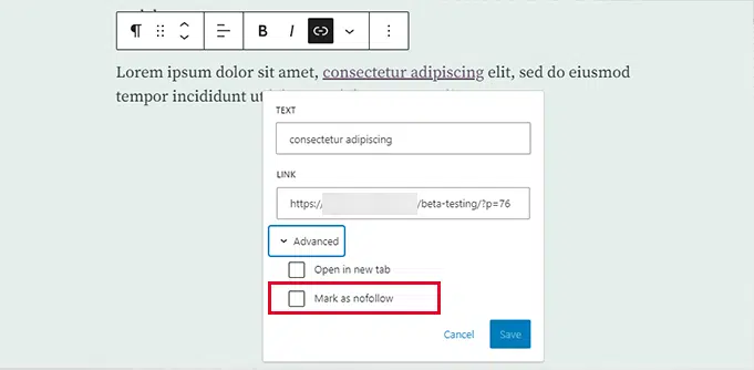 Actualización “Regina” de WordPress 6.5: características y actualizaciones 13 New no follow interface WordPress 6.5
