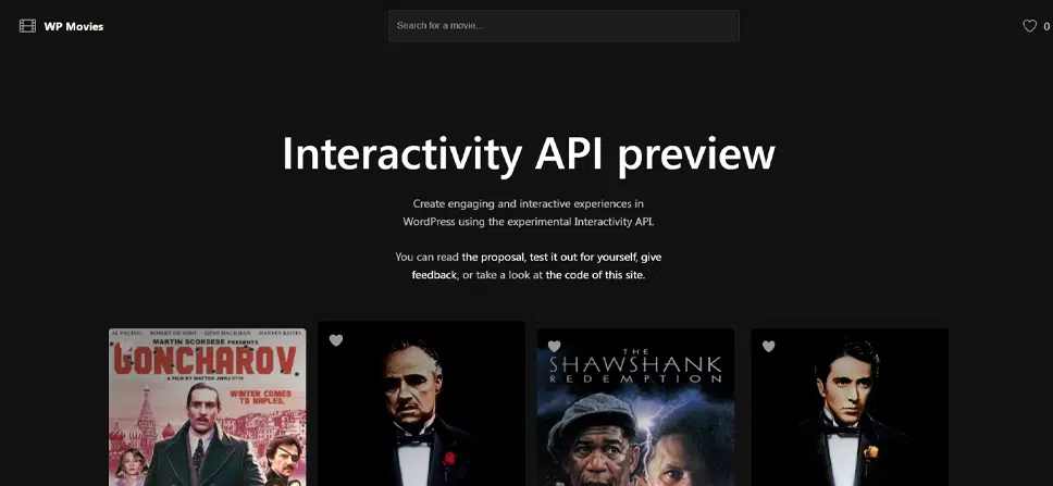 Interactivity API Preview