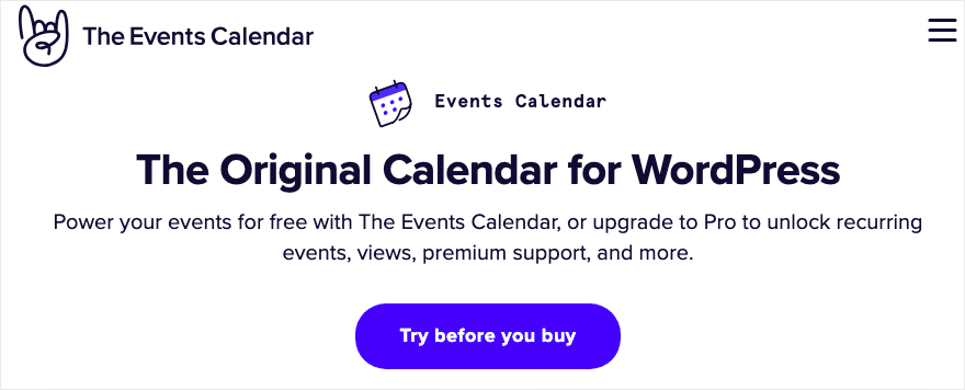 El calendario de eventos