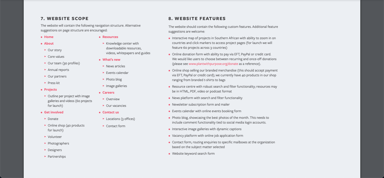Jak napisać opis projektu strony internetowej (z przykładami) 4 Outline the Scope and Features for the Website you want