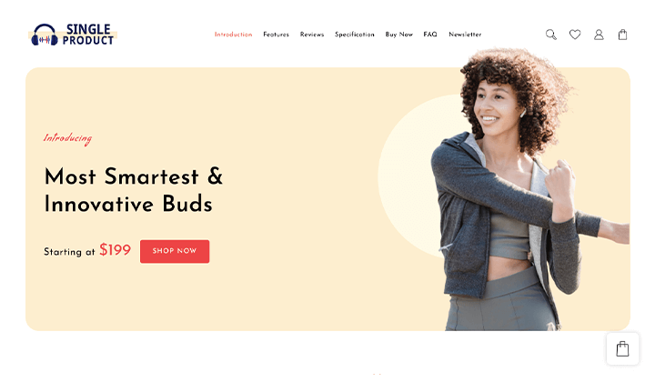 9가지 최고의 단일 제품 WordPress 테마 및 템플릿 1 Shop Mania is one of the best single product WordPress themes available.