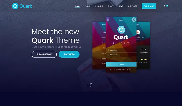 9가지 최고의 단일 제품 WordPress 테마 및 템플릿 7 quark 126