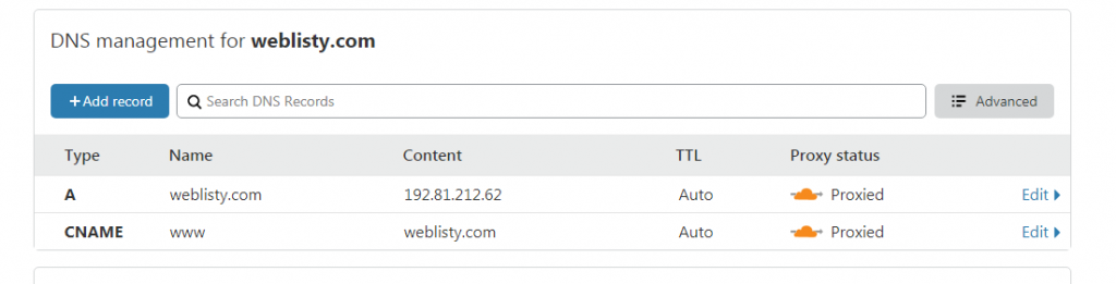 Wie richte ich Cloudflare-Einstellungen in WordPress ein? 3 cloudflare dns default How to Setup Cloudflare Settings on WordPress?