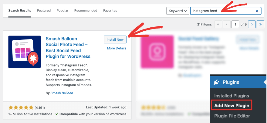 Smash Balloon, kostenloses Instagram-Feed-Plugin