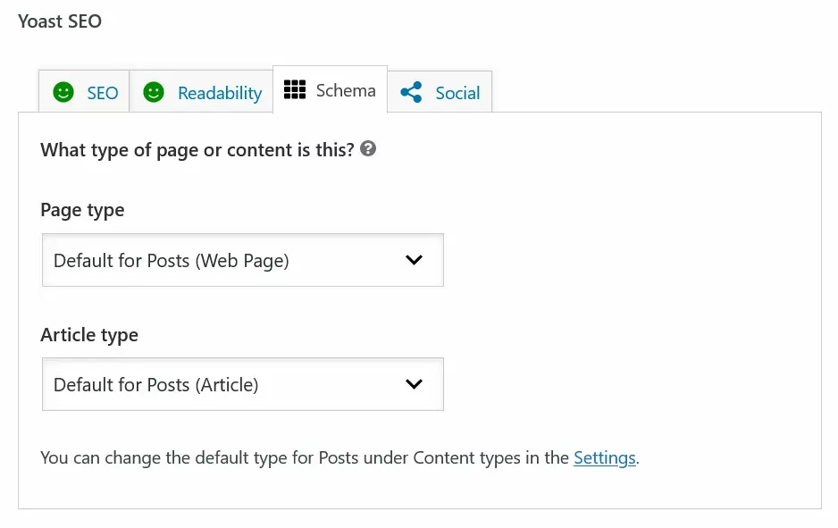 ฟังก์ชั่นมาร์กอัป yoast seo schema