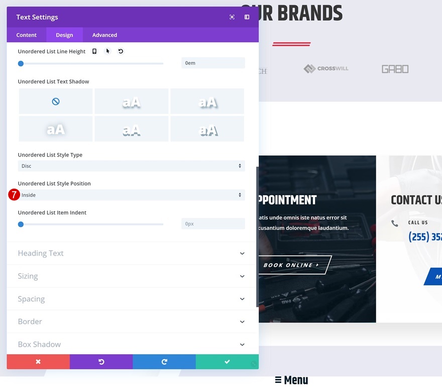 раскрывающееся липкое меню