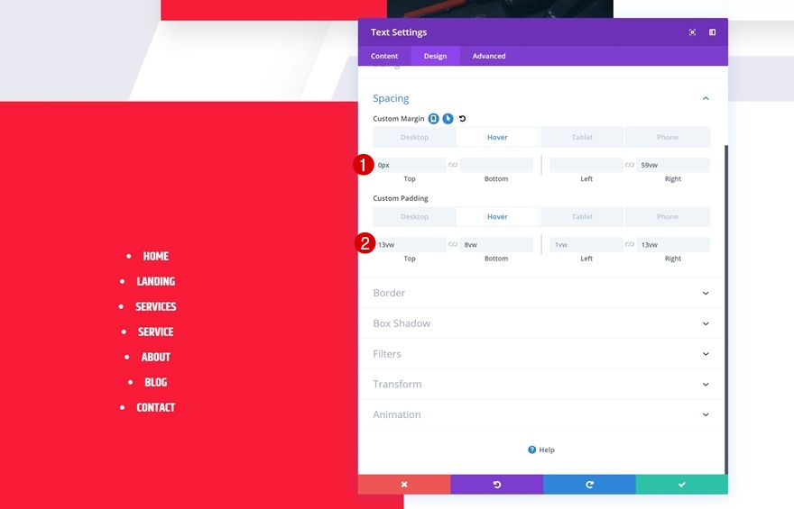 раскрывающееся липкое меню