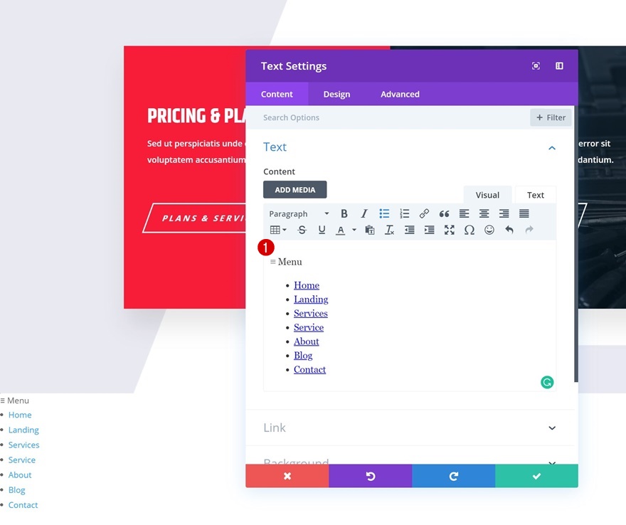 раскрывающееся липкое меню