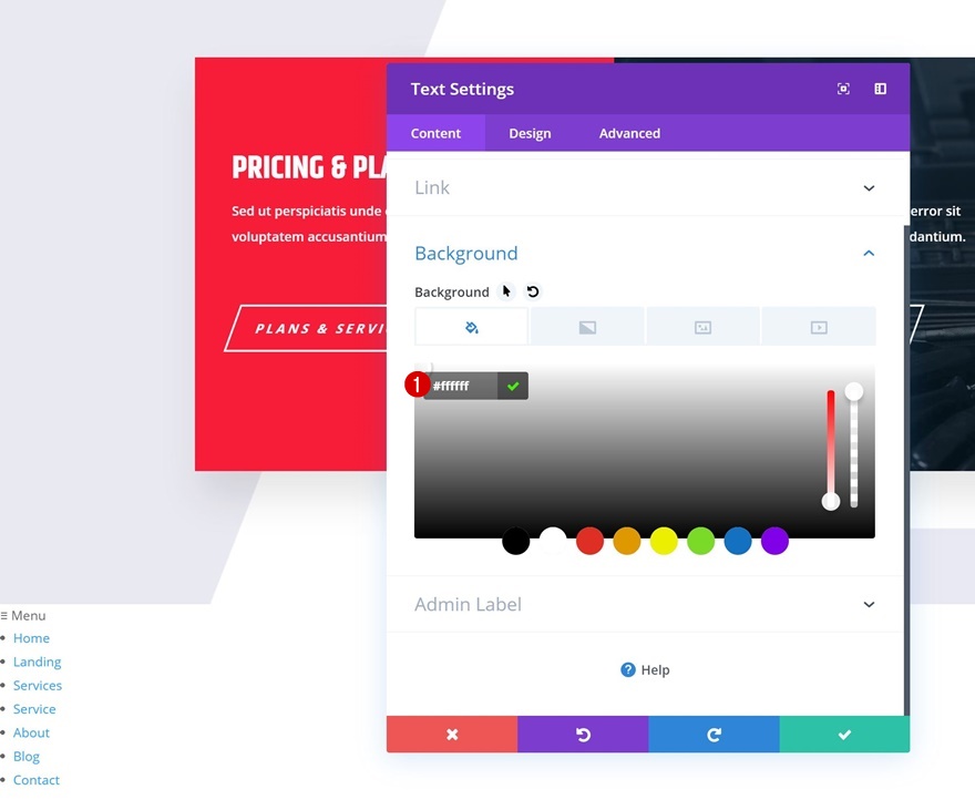 раскрывающееся липкое меню