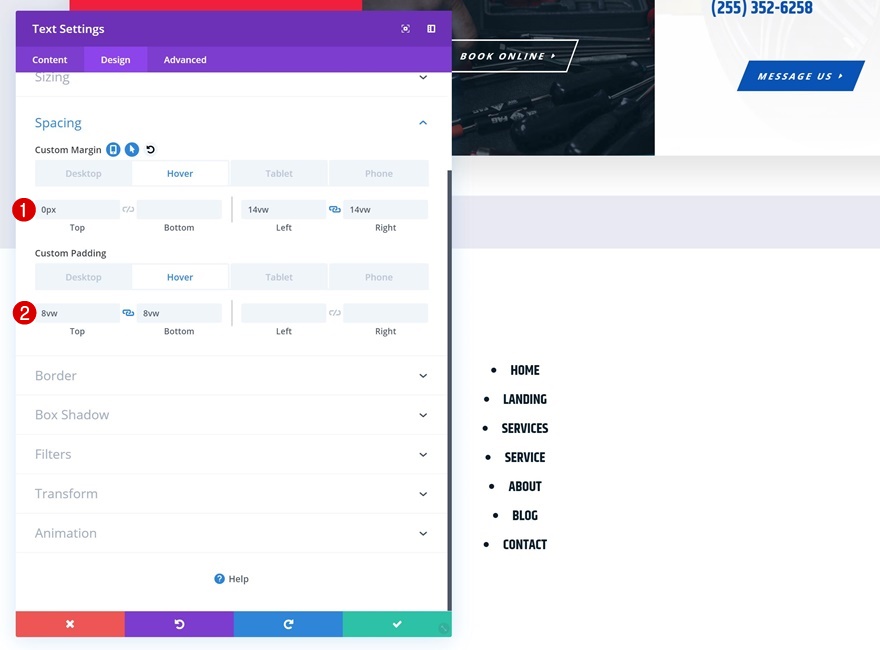 раскрывающееся липкое меню