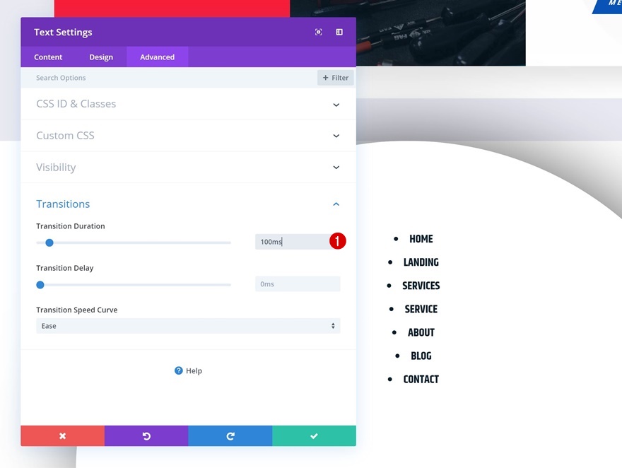 раскрывающееся липкое меню