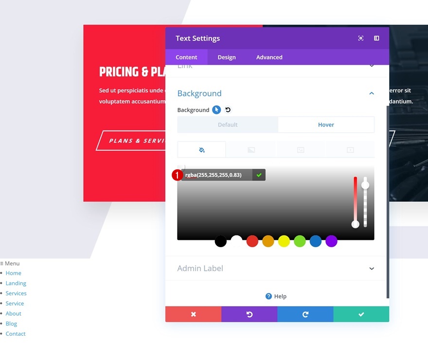 раскрывающееся липкое меню