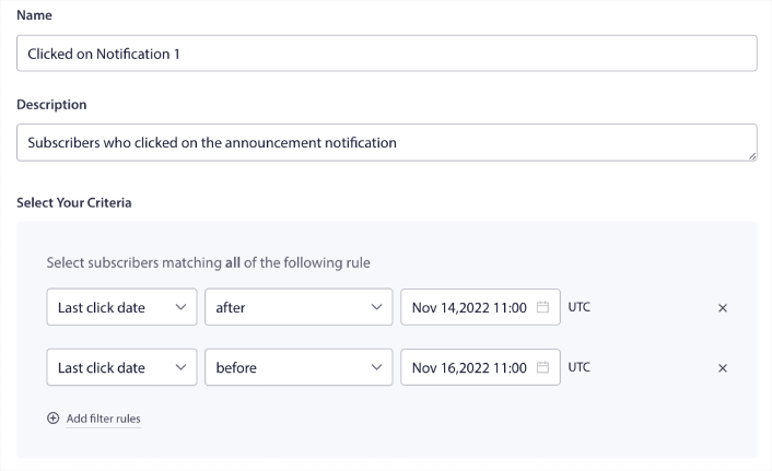 受众群体重新定位点击的订阅者