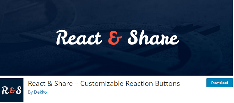 Plugin de réaction emoji React and Share