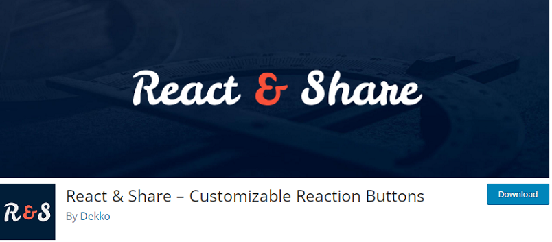 Pluginul de reacție emoji React and Share