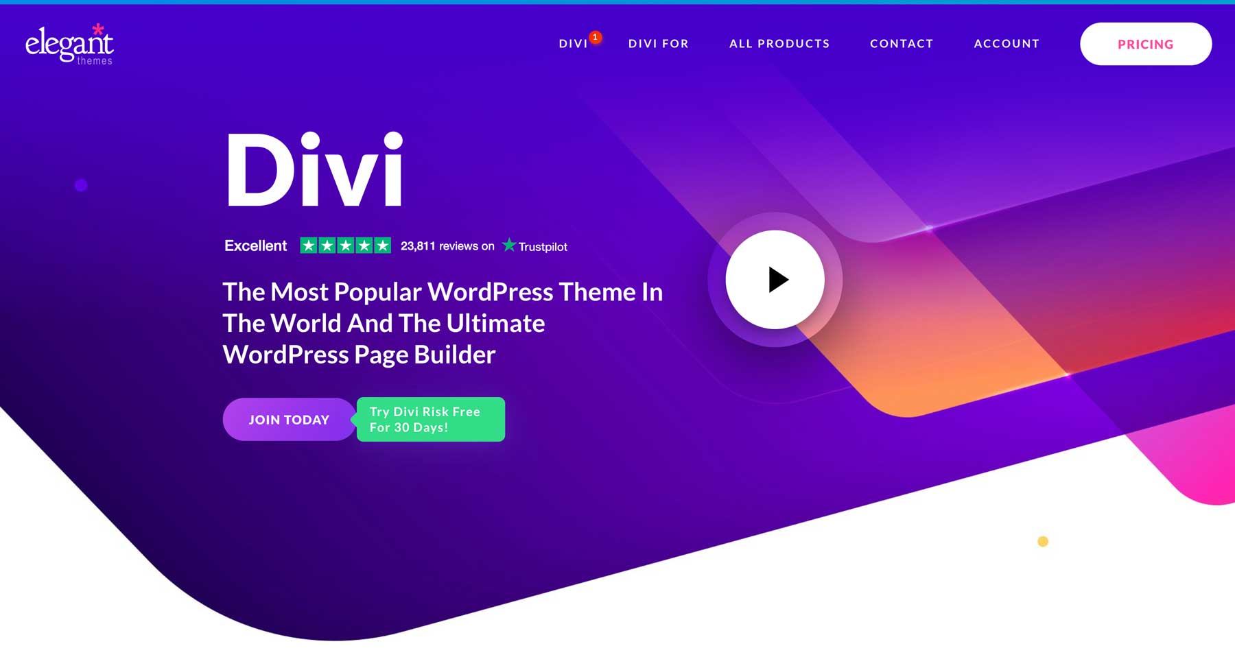 Divi, meilleur constructeur de pages de destination IA