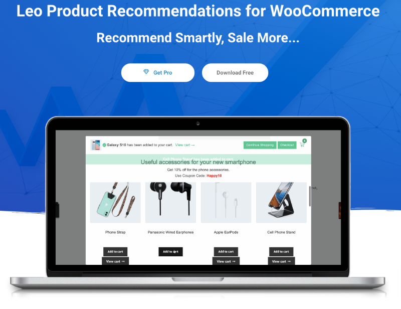 高度な製品の推奨事項 - WooCommerce 向けの LEO 製品の推奨事項