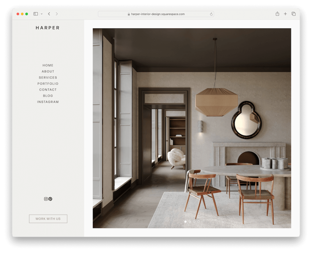 Modello di architetto Harper Squarespace