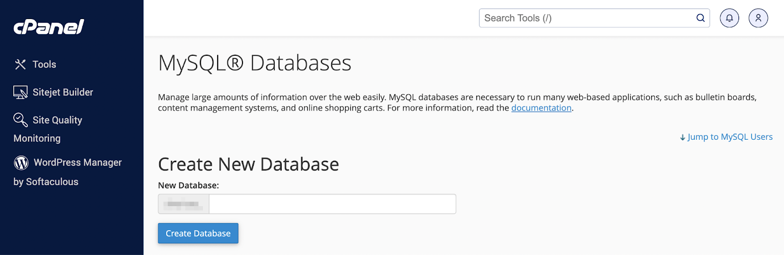 creando una nueva base de datos