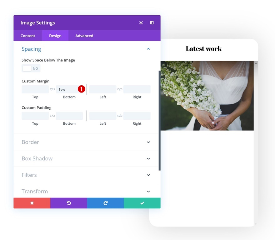 maquette de galerie de défilement