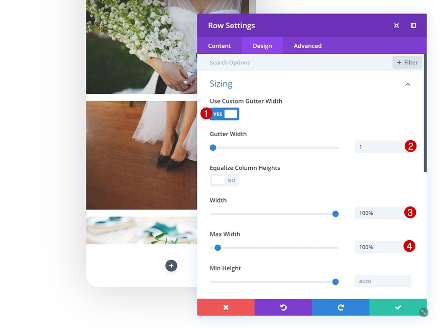 maquette de galerie de défilement
