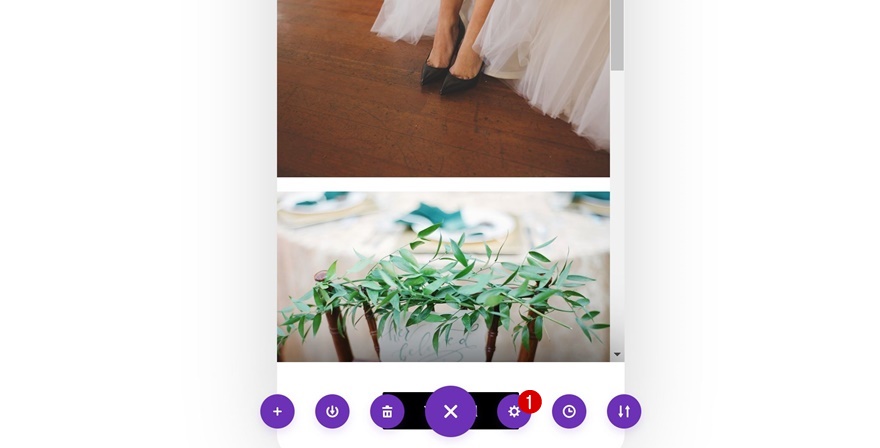 faire défiler la maquette de la galerie