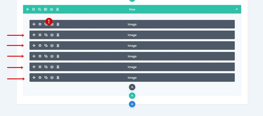 maquette de galerie de défilement